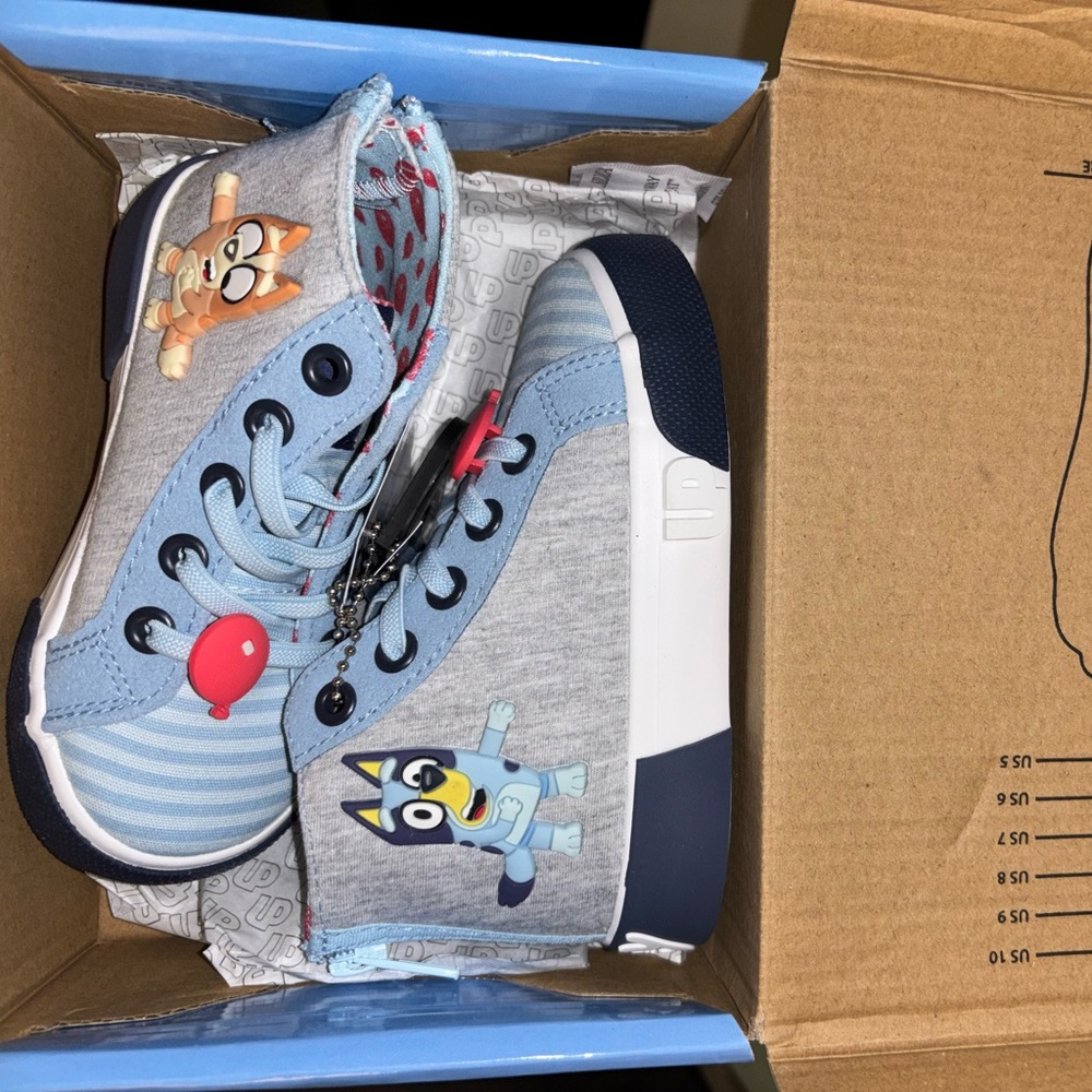 Bluey Kids Sneakers - Blue and White